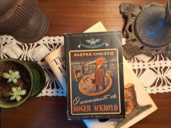 A book and a vase with succulents