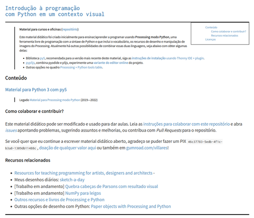 captura de tela da página em https://abav.lugaralgum.com/material-aulas

"Introdução à programação
com Python em um contexto visual"