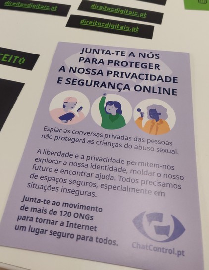 panfleto sobre campanha ChatControl