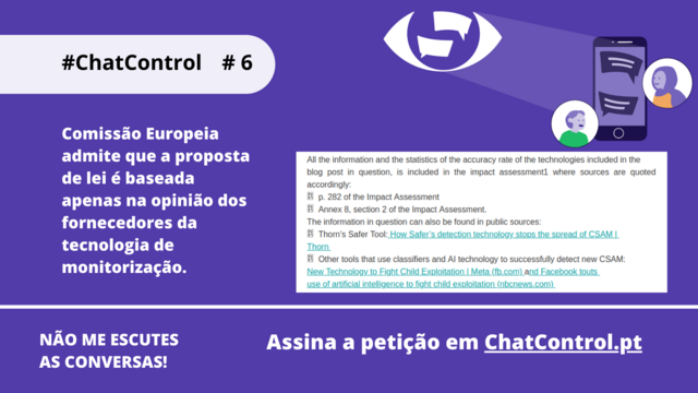 Comissão Europeia admite que a proposta de lei é baseada apenas na opinião dos fornecedores da tecnologia de monitorização.