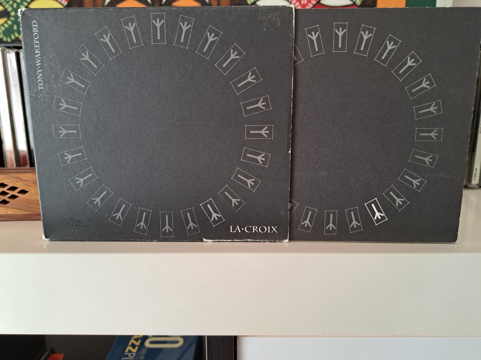 A picture of the original limited edition of Tony Wakeford's La Croix. In 2011, this album was reissued in vinyl as being a Sol Invictus album.