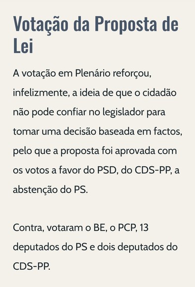 Screenshot de parte do texto do link