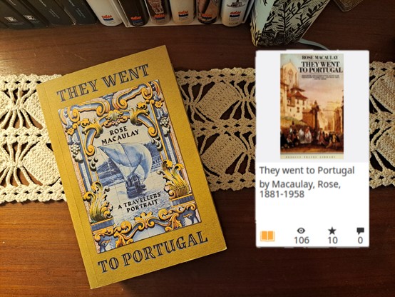 The book They went to Portugal with a screenshot of the loan at Internet Archive