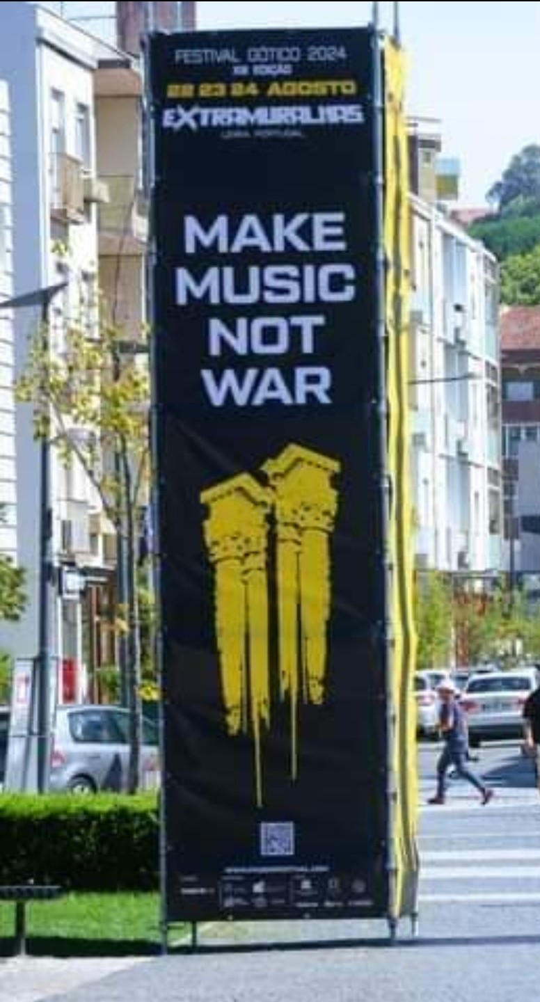 &ldquo;Make Music Not War&rdquo; announcement of Extramuralhas music Festival in Leiria, Portugal