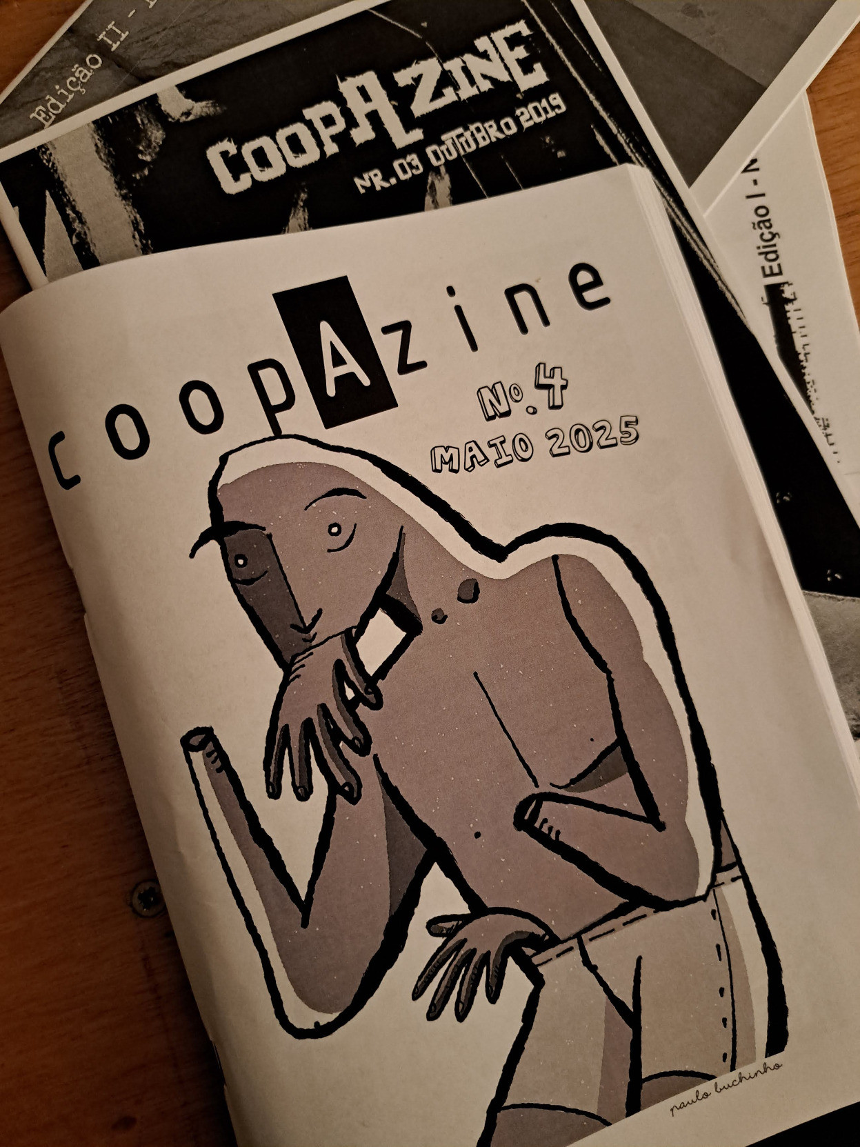 pilha com os coopAzine 1 a 4