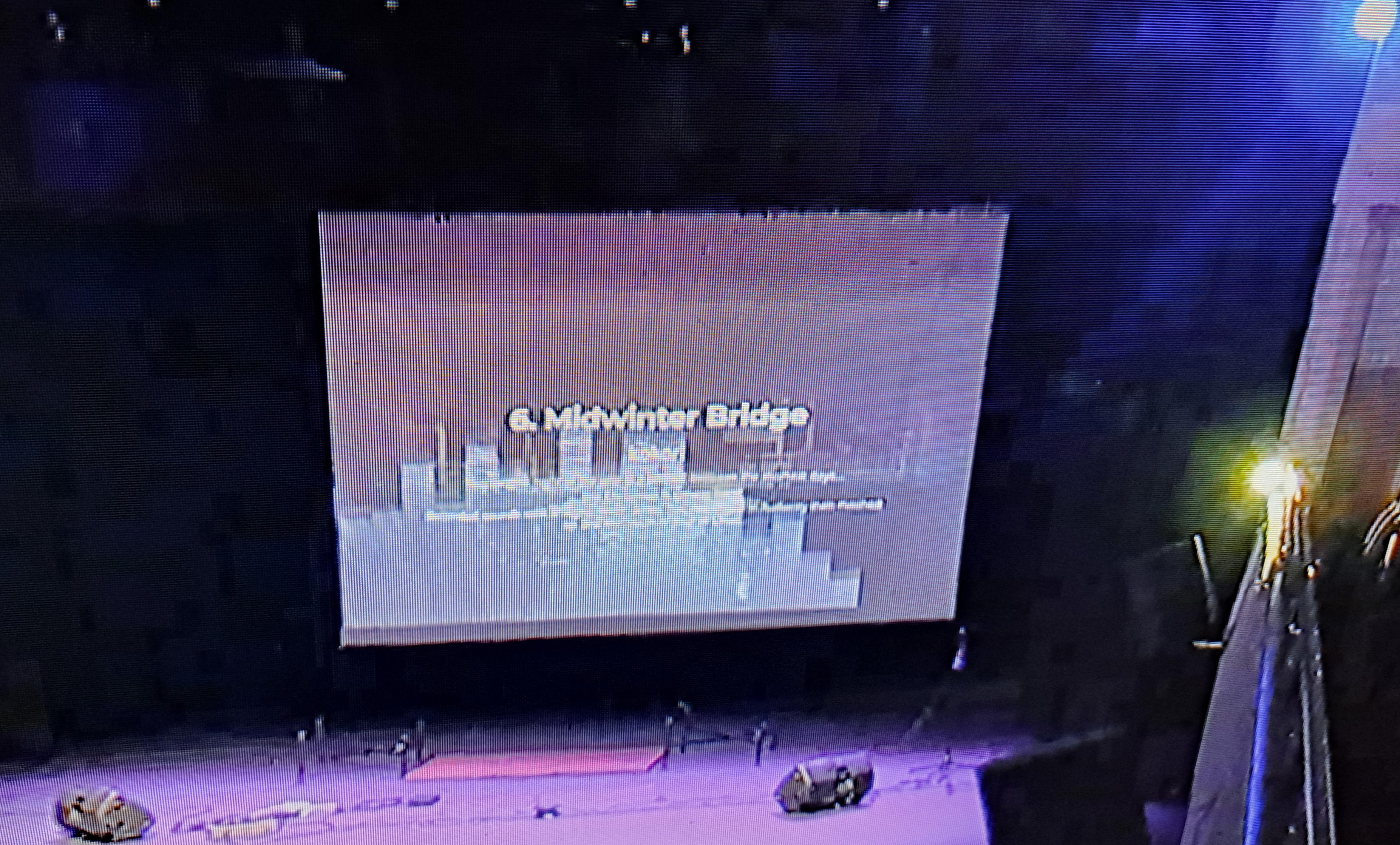 Picture of the big screen (described in the other photo) on an auditorium